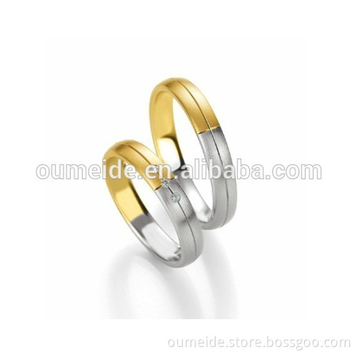 brass diamond wedding ring